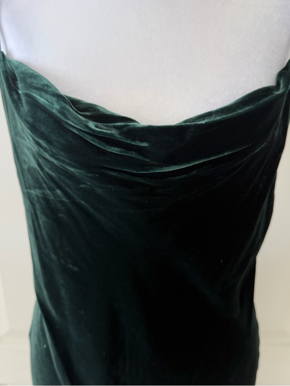 Banana Republic Emerald Green “Rita”Velvet Maxi Slip Dress - Picture 2 of 6